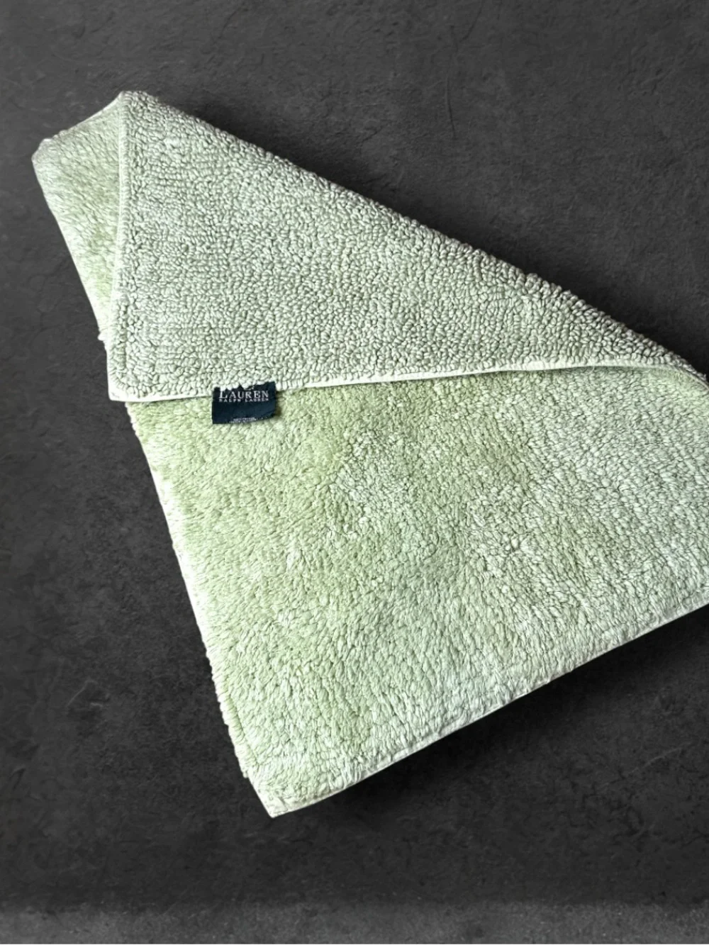 Lauren Ralph Lauren sage green bath mat 25X18 inch NWOT